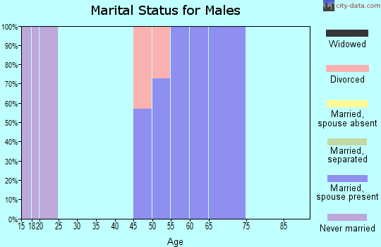 Zip code 59745 marital status for males