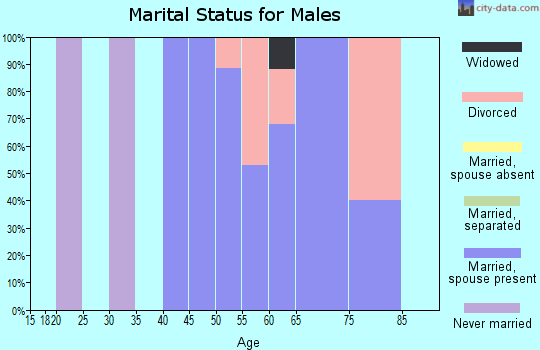 Zip code 59750 marital status for males