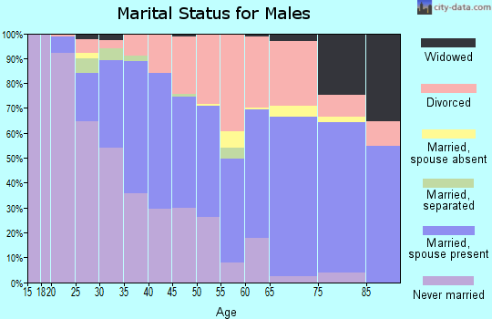 Zip code 59802 marital status for males