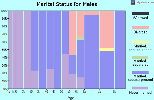 Zip code 59826 marital status for males
