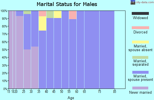 Zip code 59841 marital status for males