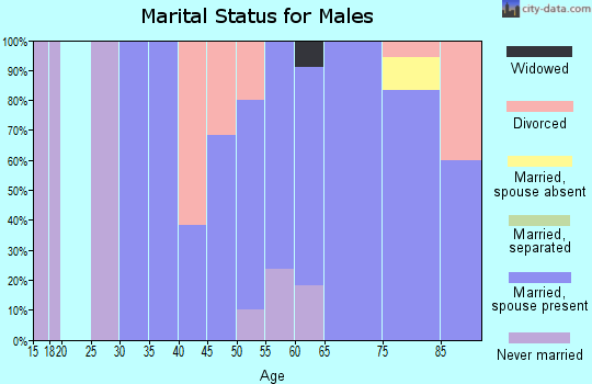 Zip code 59843 marital status for males
