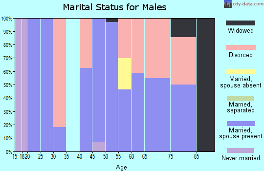 Zip code 59844 marital status for males