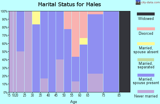 Zip code 59853 marital status for males