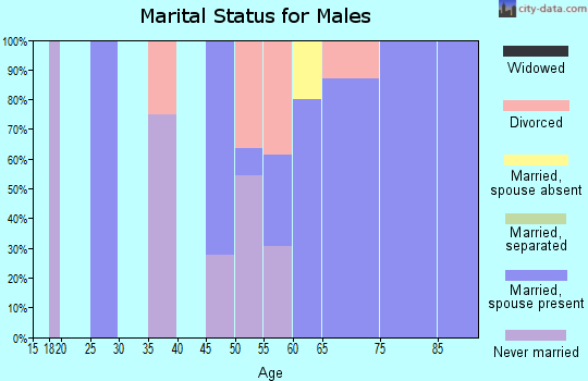 Zip code 59854 marital status for males