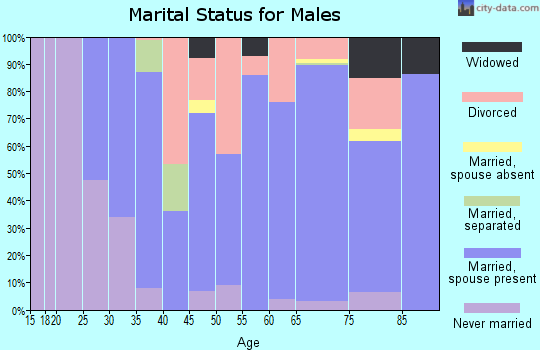 Zip code 59859 marital status for males