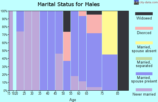 Zip code 59866 marital status for males
