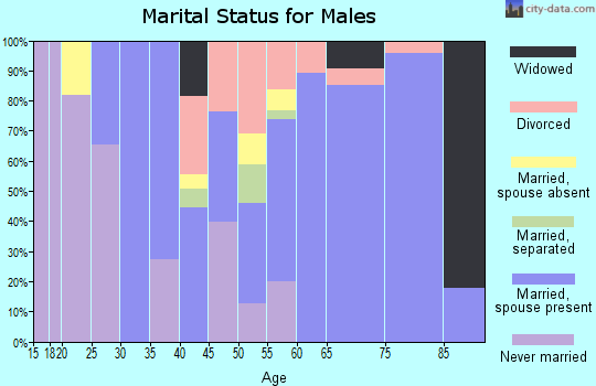 Zip code 59868 marital status for males