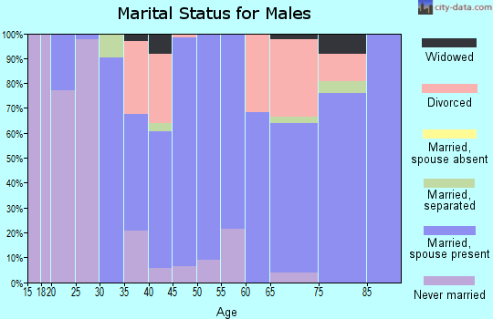Zip code 59873 marital status for males