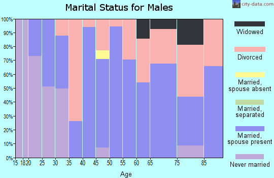 Zip code 59875 marital status for males