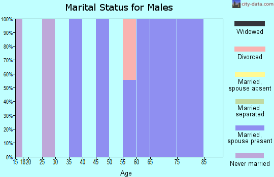 Zip code 59910 marital status for males