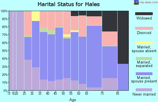 Zip code 59923 marital status for males