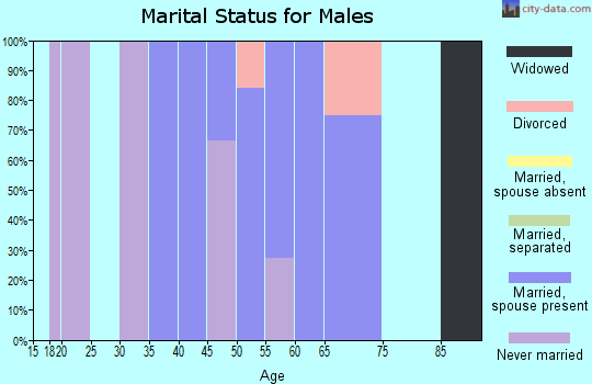 Zip code 59927 marital status for males