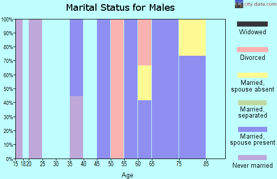 Zip code 59929 marital status for males
