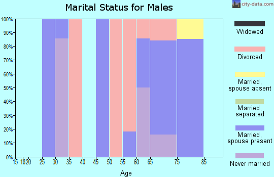 Zip code 59931 marital status for males
