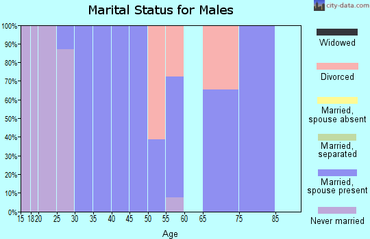 Zip code 59932 marital status for males