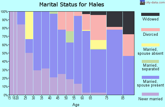 Zip code 59935 marital status for males