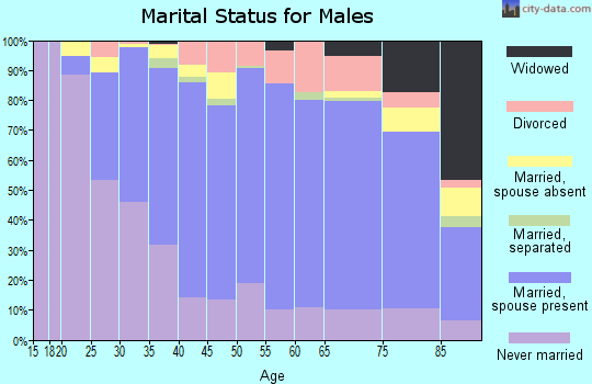 Zip code 60018 marital status for males
