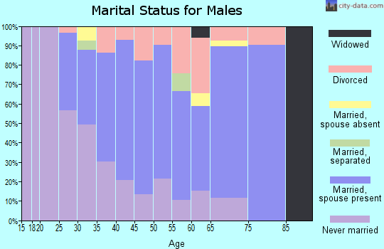 Zip code 60041 marital status for males