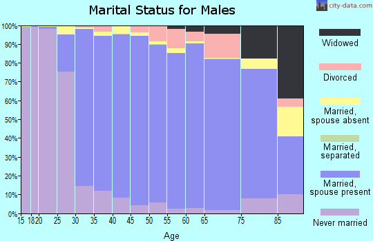 Zip code 60047 marital status for males