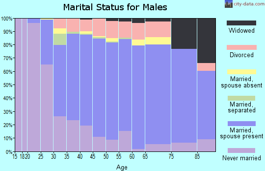 Zip code 60050 marital status for males