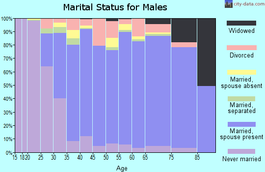 Zip code 60060 marital status for males