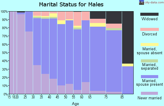 Zip code 60067 marital status for males