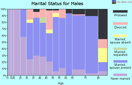 Zip code 60420 marital status for males