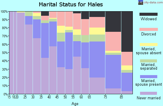 Zip code 60426 marital status for males