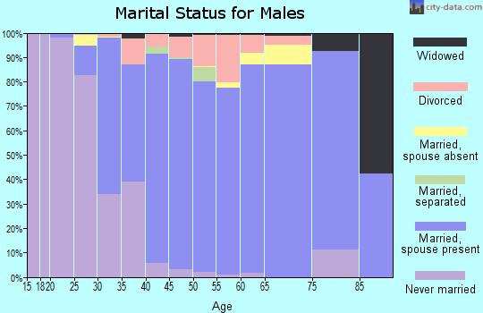 Zip code 60448 marital status for males