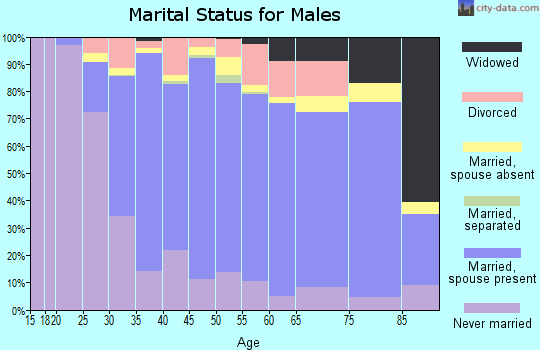 Zip code 60459 marital status for males