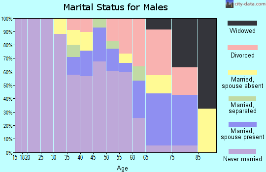 Zip code 60472 marital status for males