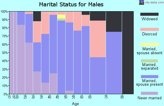 Zip code 60520 marital status for males