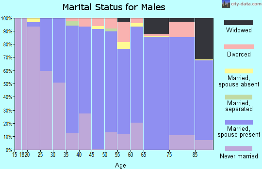 Zip code 60526 marital status for males