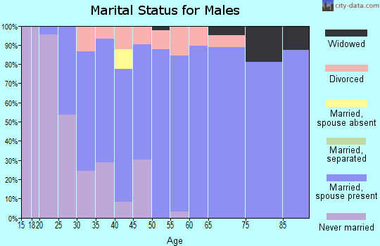 Zip code 60531 marital status for males
