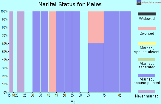 Zip code 60536 marital status for males