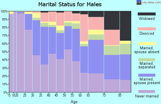 Zip code 60615 marital status for males
