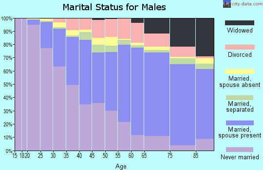 Zip code 60617 marital status for males