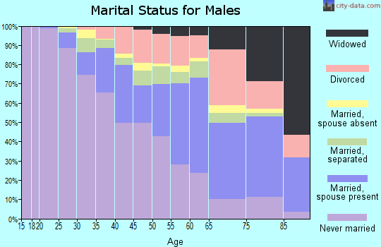 Zip code 60619 marital status for males