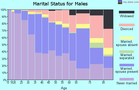 Zip code 60622 marital status for males