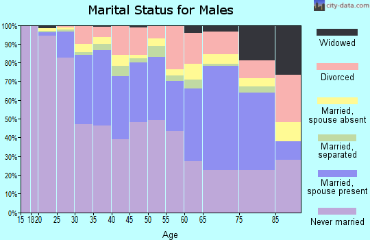 Zip code 60626 marital status for males