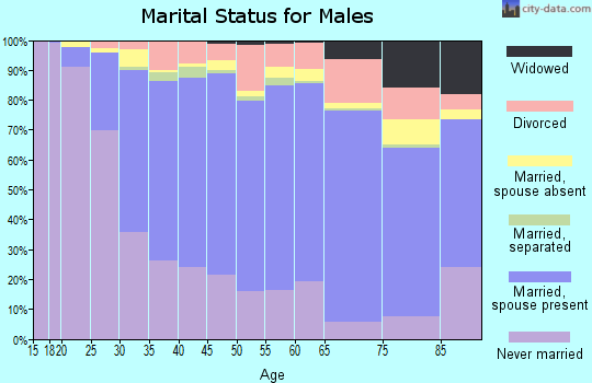 Zip code 60630 marital status for males