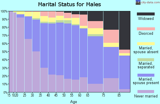 Zip code 60632 marital status for males