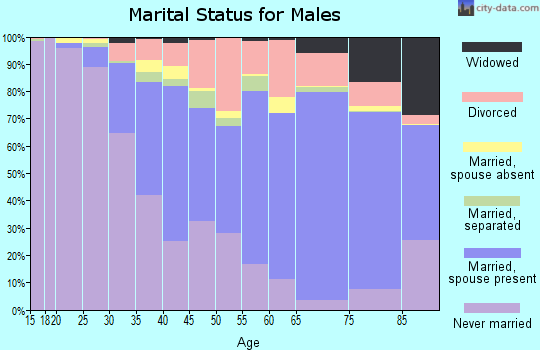 Zip code 60643 marital status for males