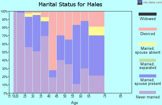 Zip code 60661 marital status for males