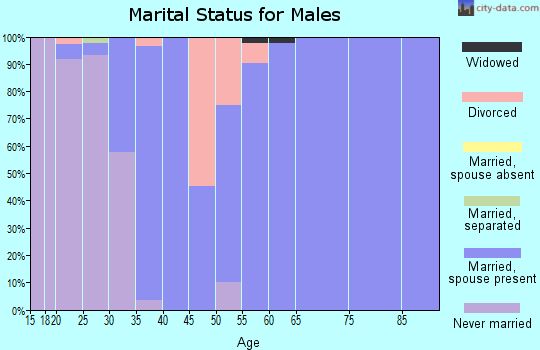Zip code 61039 marital status for males