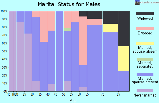 Zip code 61048 marital status for males