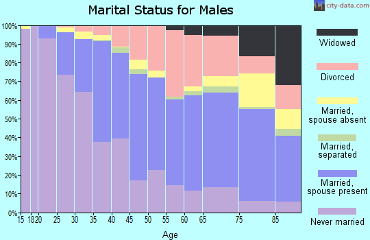 Zip code 61103 marital status for males