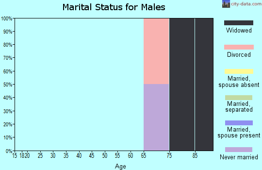 Zip code 61112 marital status for males