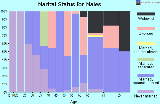 Zip code 61230 marital status for males